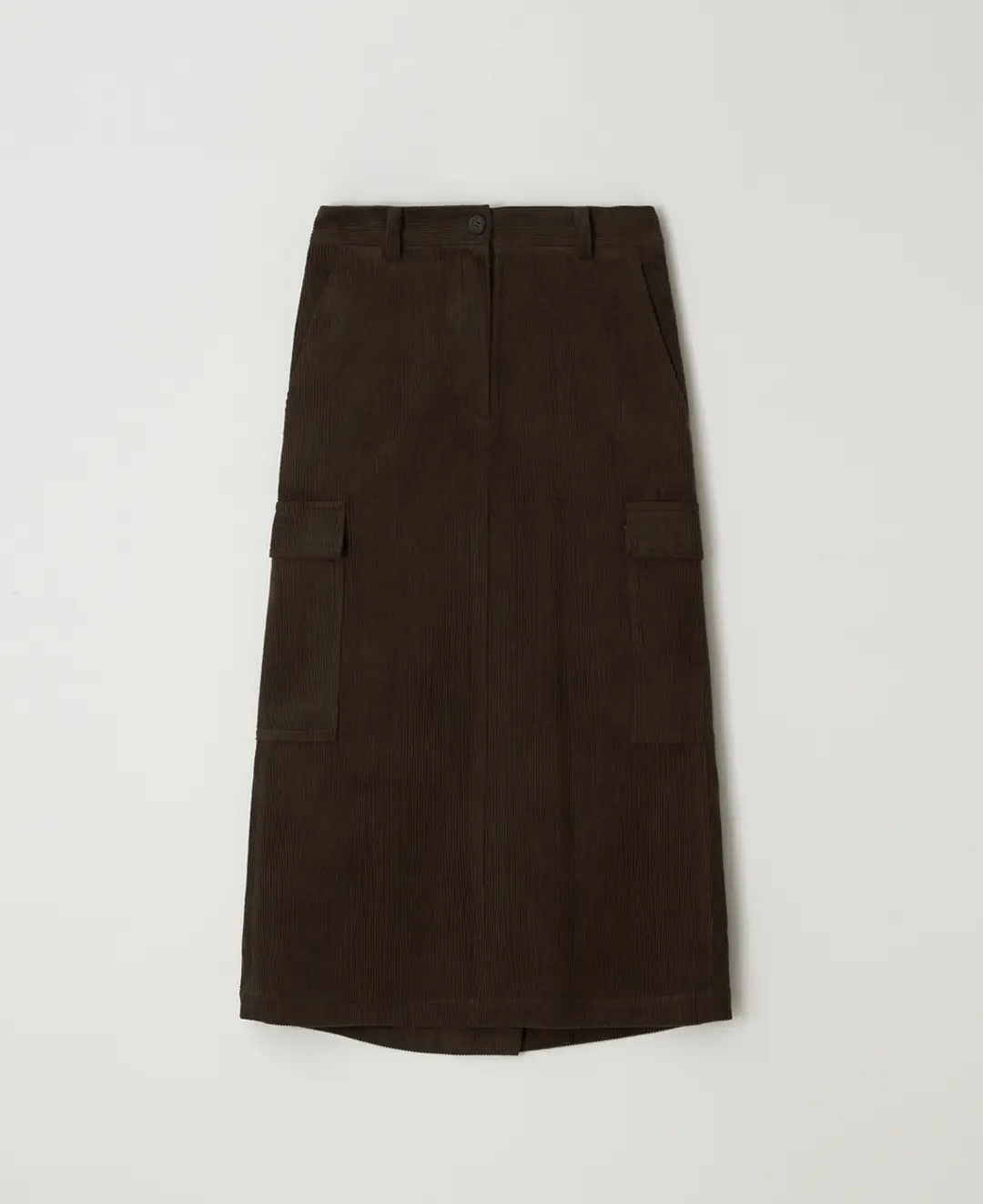 스텝어라운드 Corduroy Cargo Midi Skirt_BROWN 상품 이미지 1