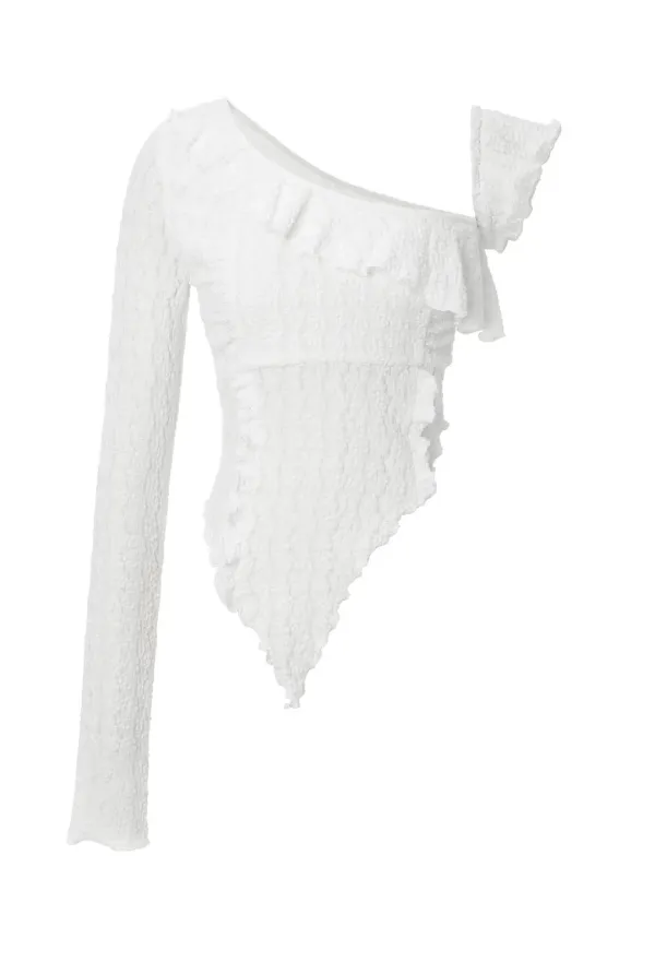 Swan ruffle top