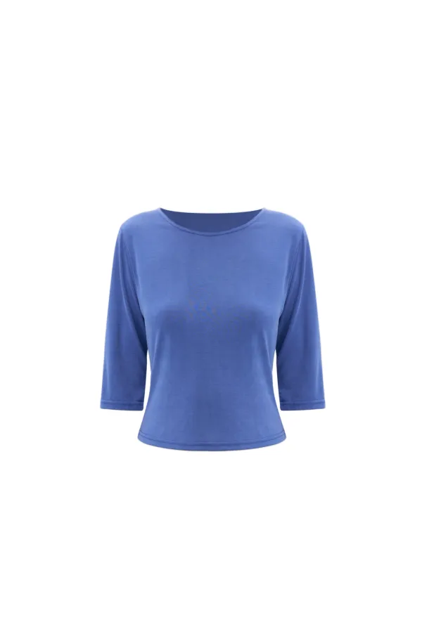 BOAT-NECK TOP (BLUE)