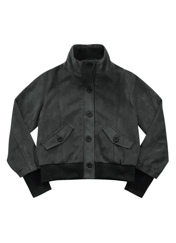 DUMBO SUEDE JACKET / CHARCOAL