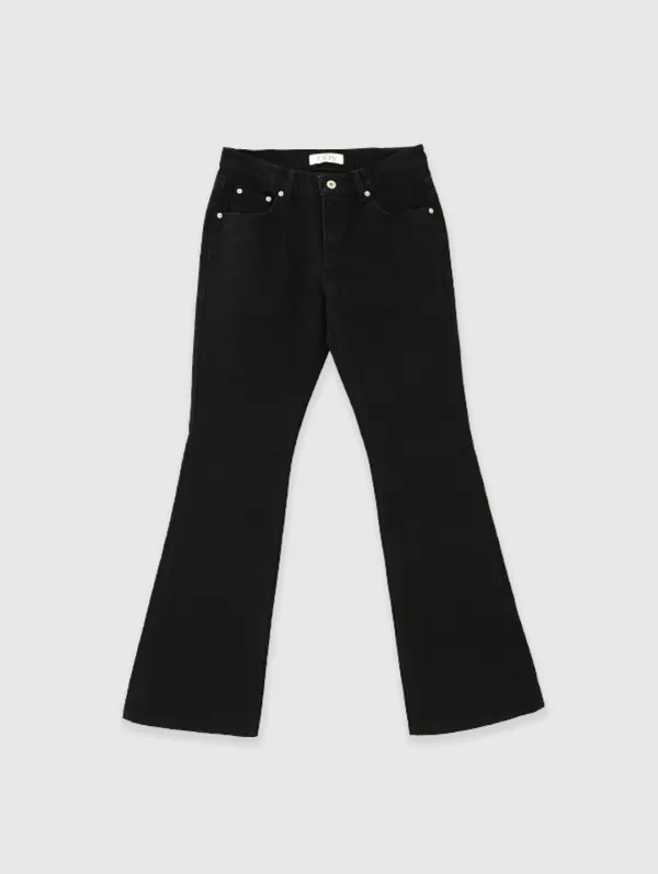 022 Worn Boots Cut Denim (Black)