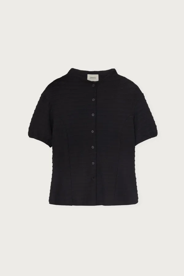 SUMMER CARDIGAN KNIT BLACK