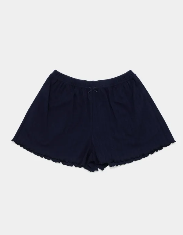 Judy Pointelle Shorts (Navy)