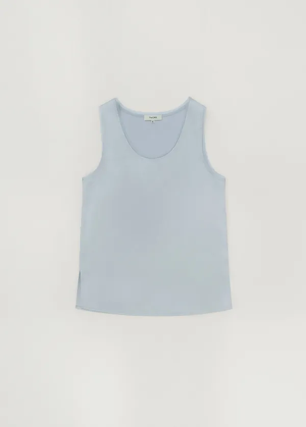 CHIXLABEL H 리엔 새틴 슬리브리스 탑