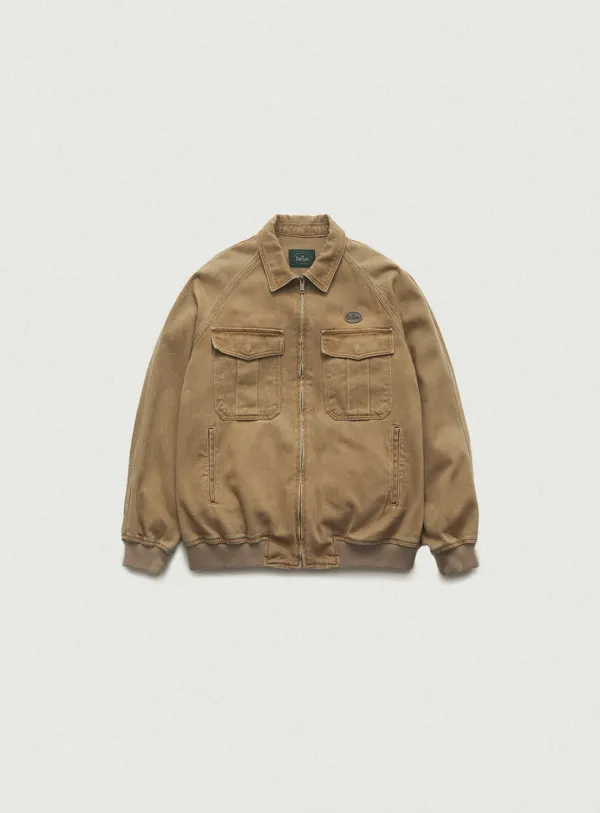 Oversized Tessie Cotton Blouson_Camel