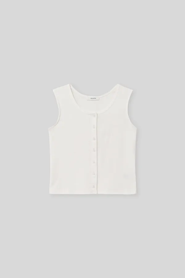 Nap button sleeveless (white)