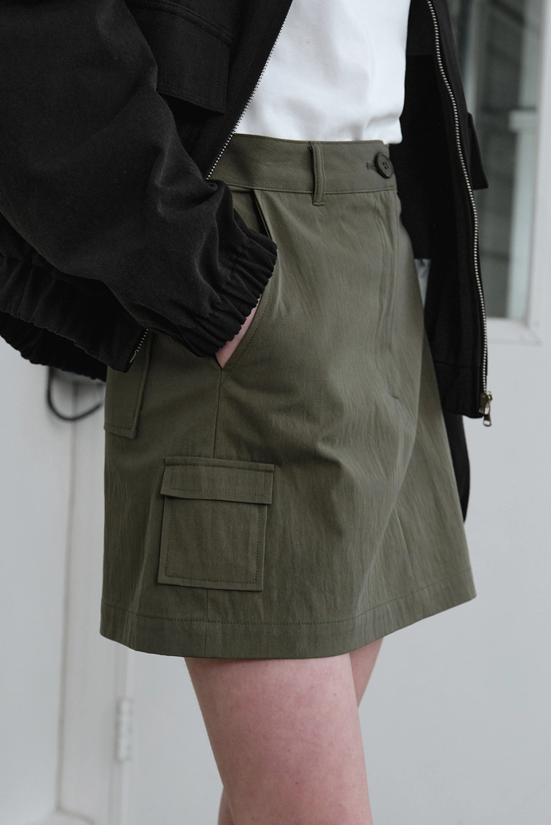 브렌다 브렌든 NCFV mini skirt - khaki 상품 이미지 2