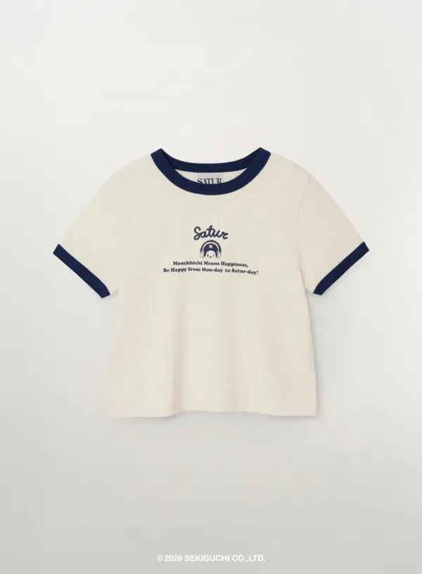 (W) Satur X Monchhichi Ringer T-Shirt - Cream