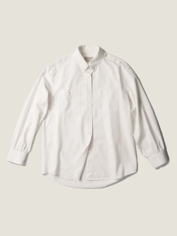 (-30%) 2 POCKET BUTTON DOWN SHIRT [ White Cotton ]