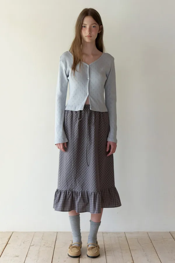 Check Easy Skirt (Brown)