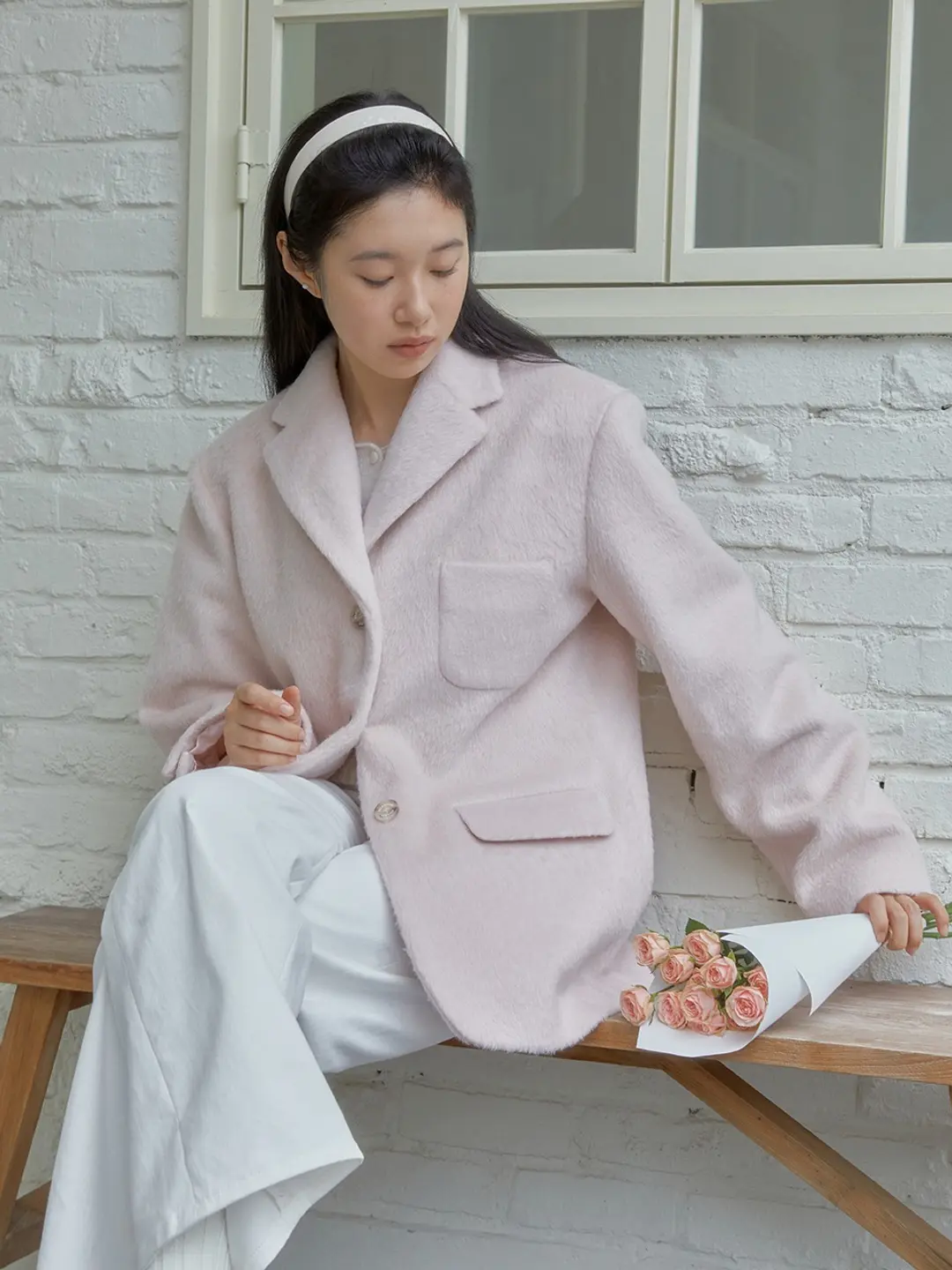 마가린핑거스 HAIRY WOOL JACKET (LIGHT PINK) 상품 이미지 2