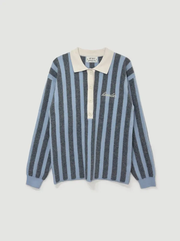Collar stripe knit (스카이블루)