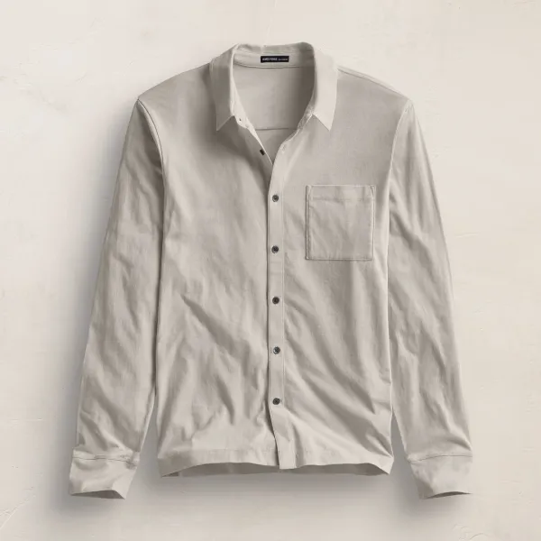 Clean Finish Jersey Shirt - Salt