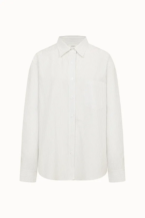 [4차 리오더]Loose Fit Stripe Shirt[LMBFSPSH321]-Off-White