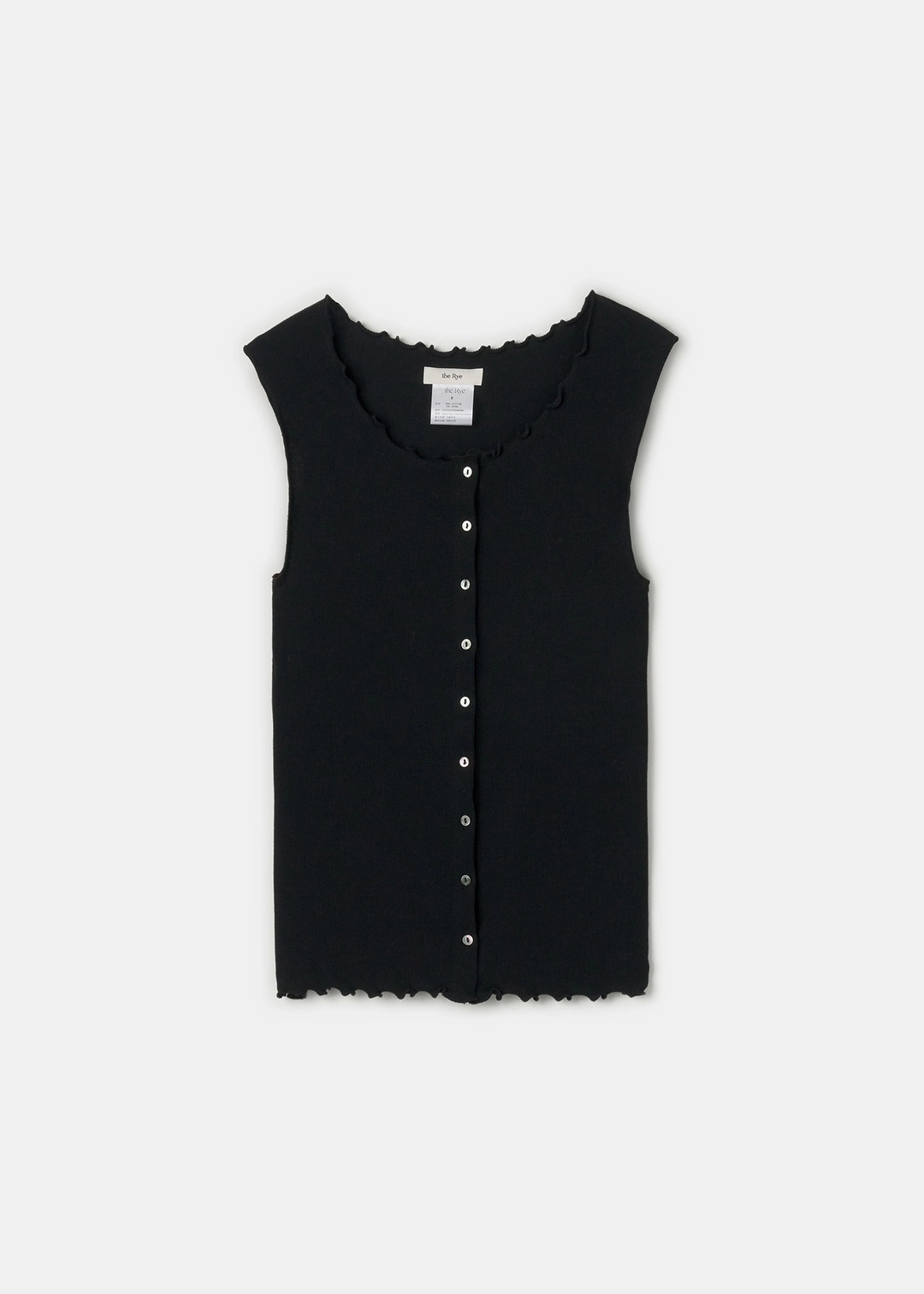 더라이 Ribbed Open Sleeveless(Black) 상품 이미지 1