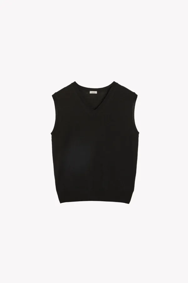 Ronel V neck Vest (Black)
