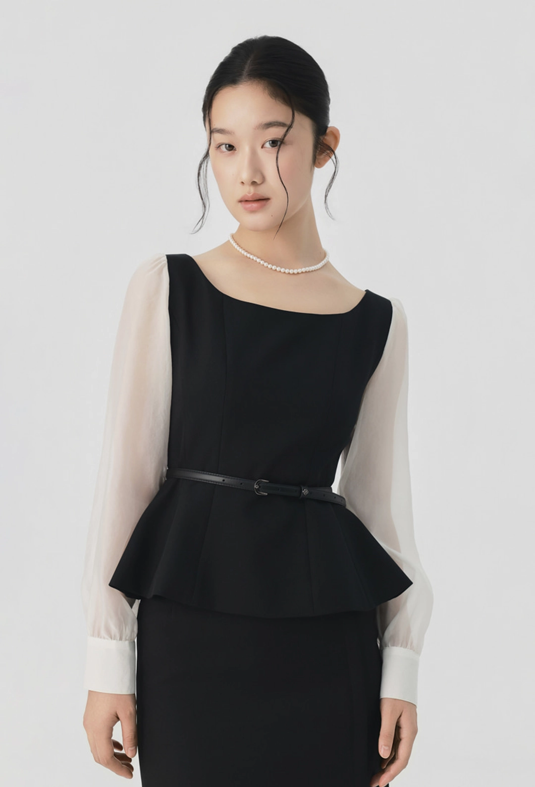 그레이스유 Viola Blouse (Black) 상품 이미지 1