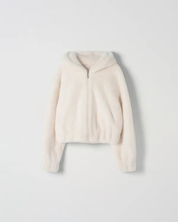 Hooded Fur Jacket [IVORY] - 누아르나인