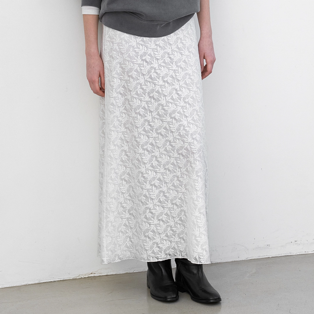 아뜰리에 나인 (SK-5091)FLORA LACE SEMI A SKIRT 상품 이미지 1