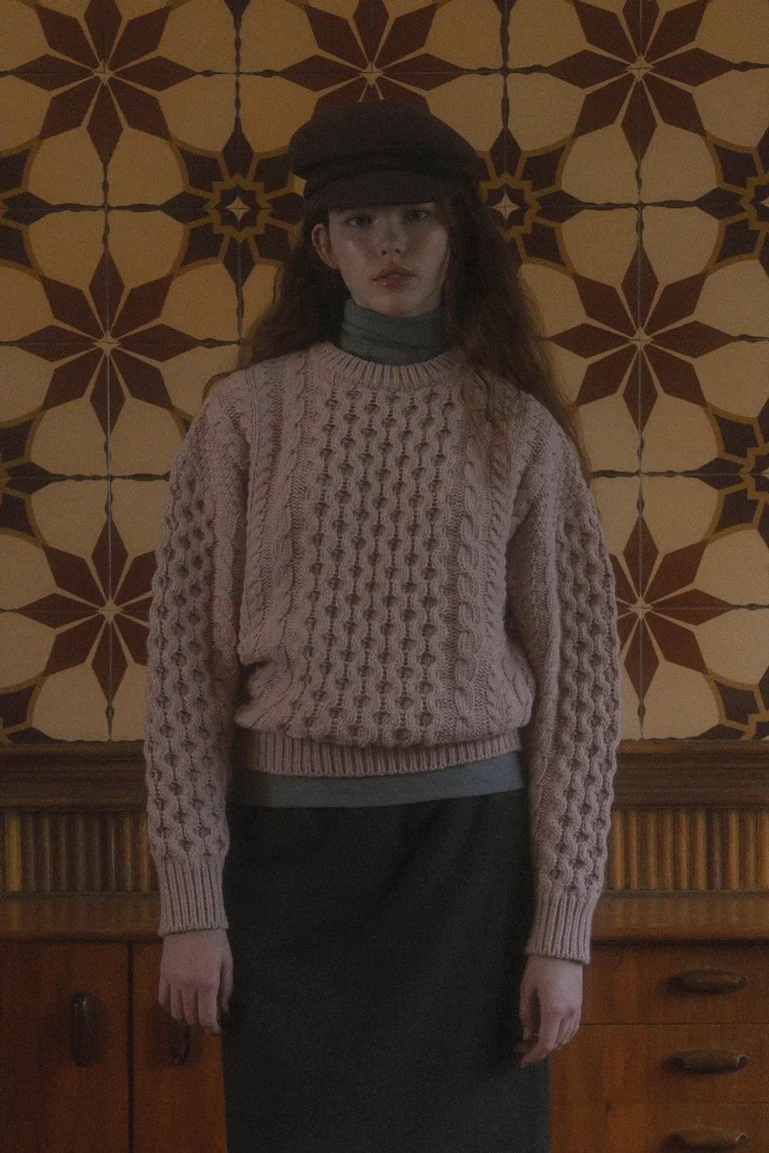 위드아웃썸머 Usual cable knit_pink 상품 이미지 2