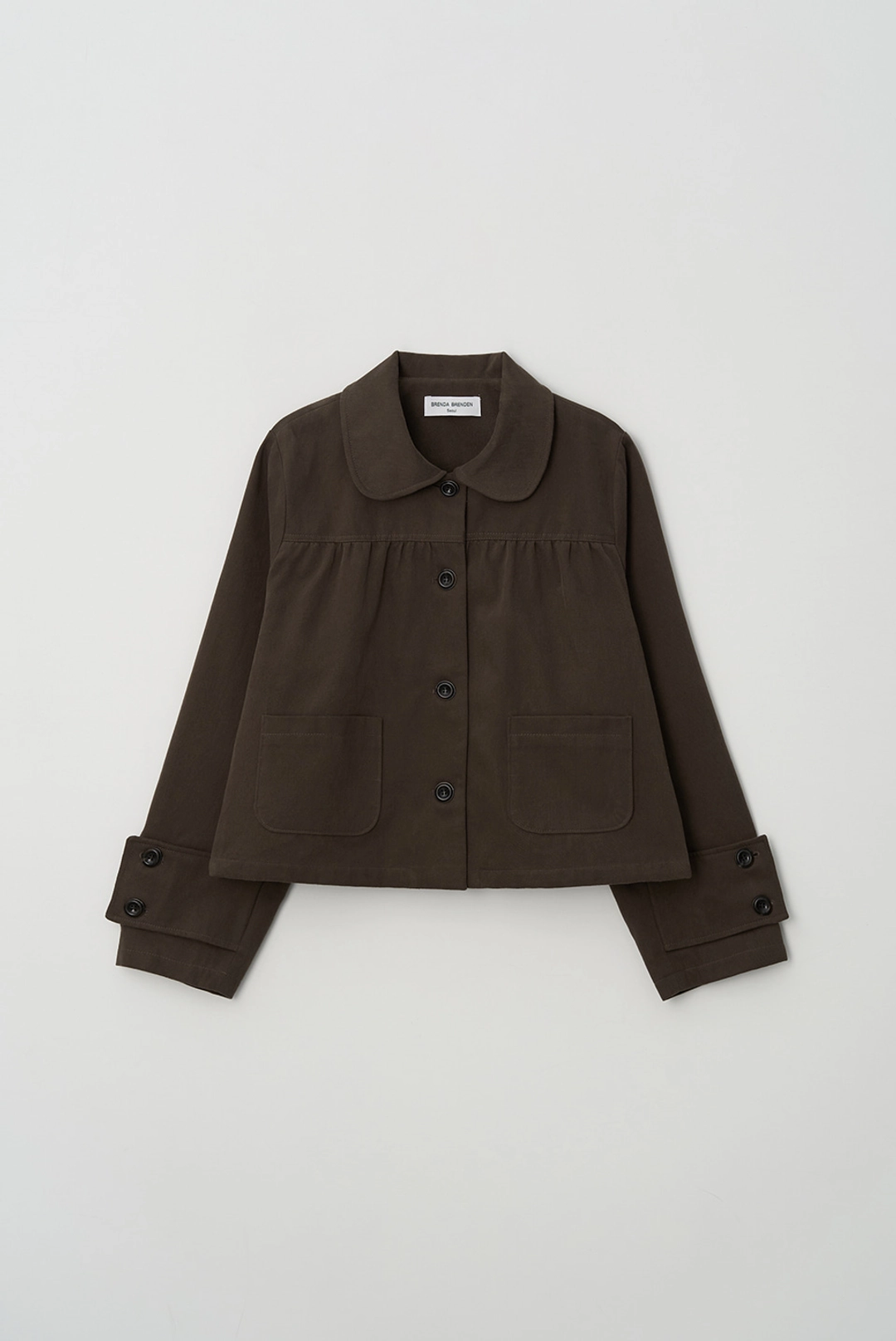 브렌다 브렌든 A shirring jacket - brown 상품 이미지 2