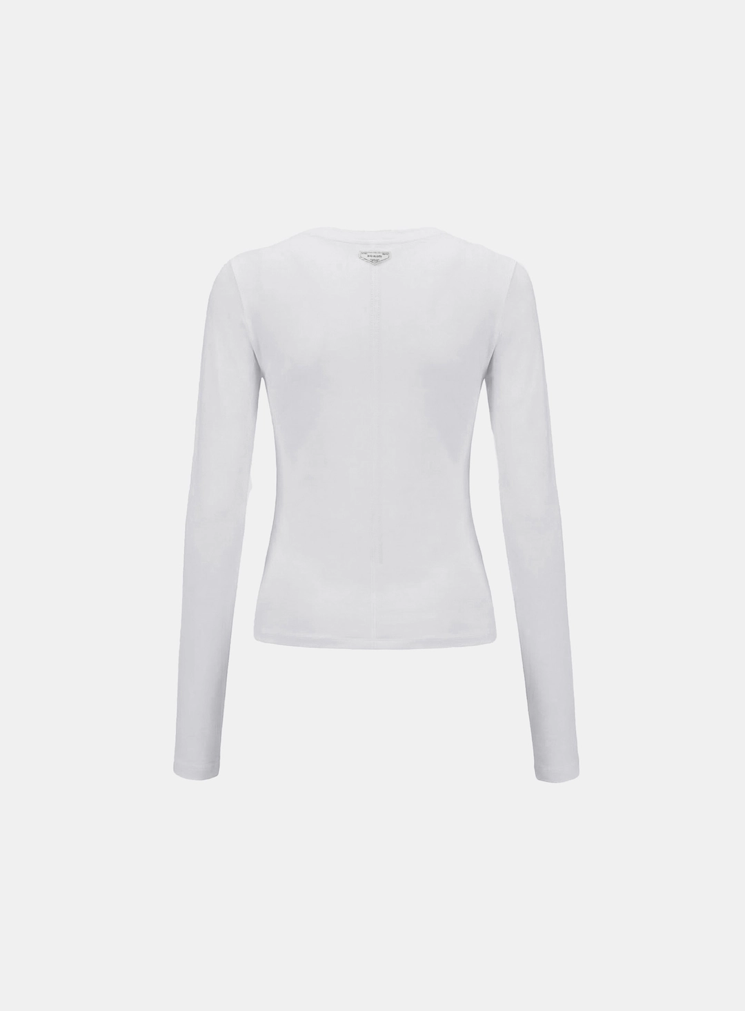 배드블러드 [w-tee26-032] Sleek Cotton Long Sleeve T-Shirt - White 상품 이미지 2