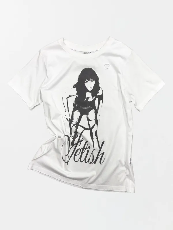 Distressed Muse Tee White