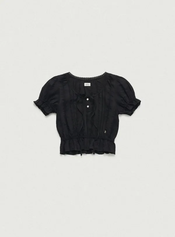 Sud Pleatib Blouse_Black