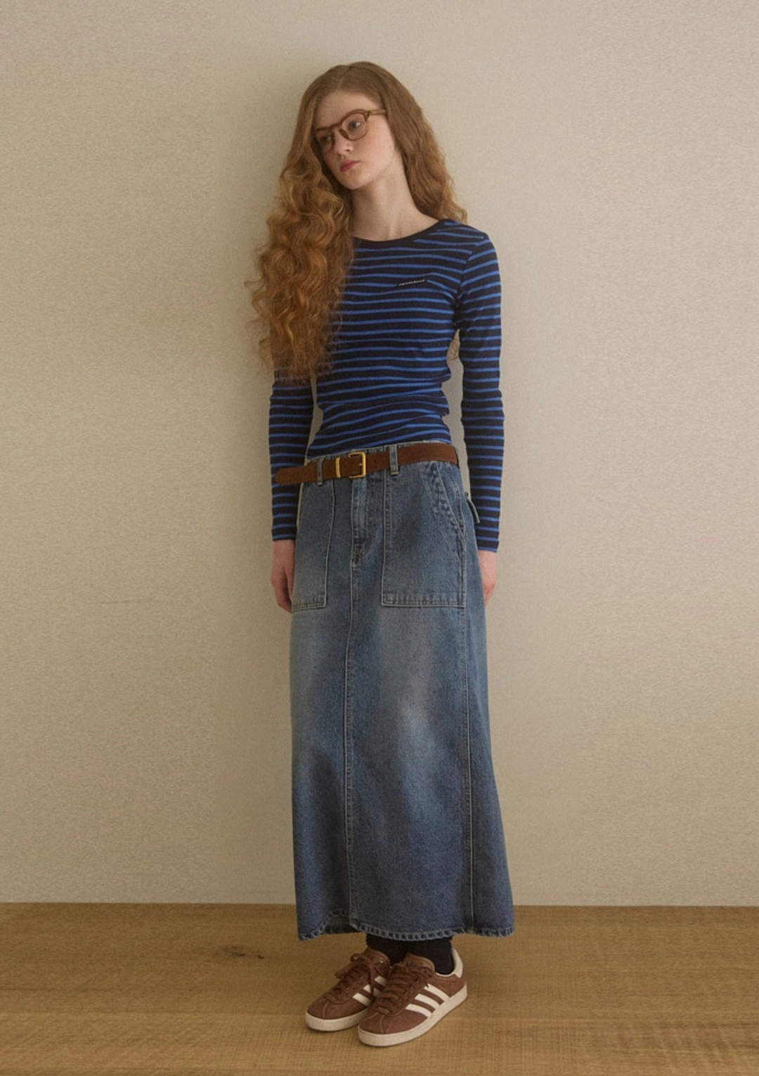 오픈도어 H-Line pocket DENIM SKIRT 상품 이미지 2
