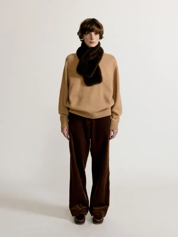 Moi fur scarf (Brown)