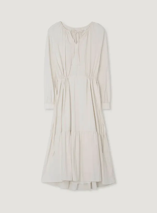 SOPIA SHIRRING ONE PIECE_CREAM