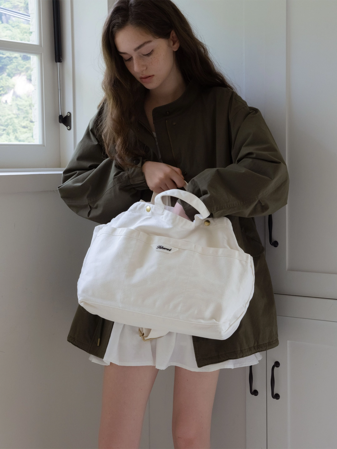 헤더먼트 heritage utility bag (cream) 상품 이미지 2