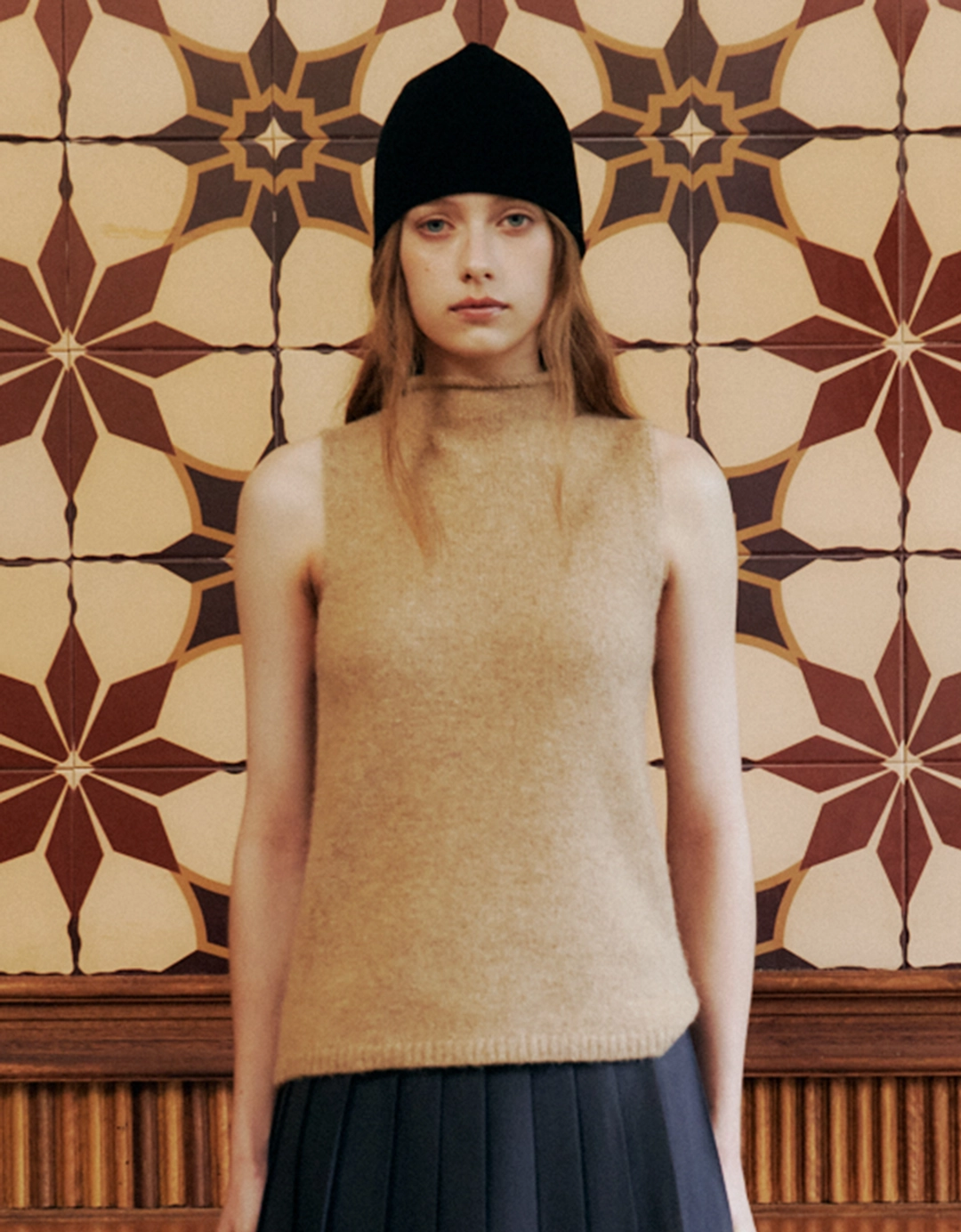 러브어스유 Wool Halter Neck Sleeveless Knit (Beige) 상품 이미지 2