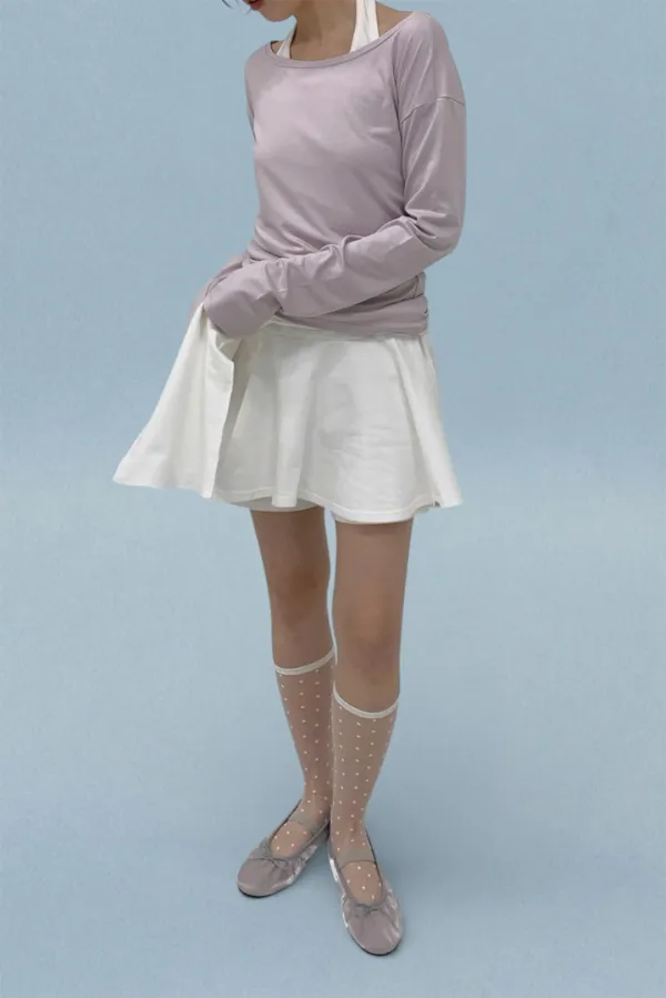 Arc Wrap Skirt / White