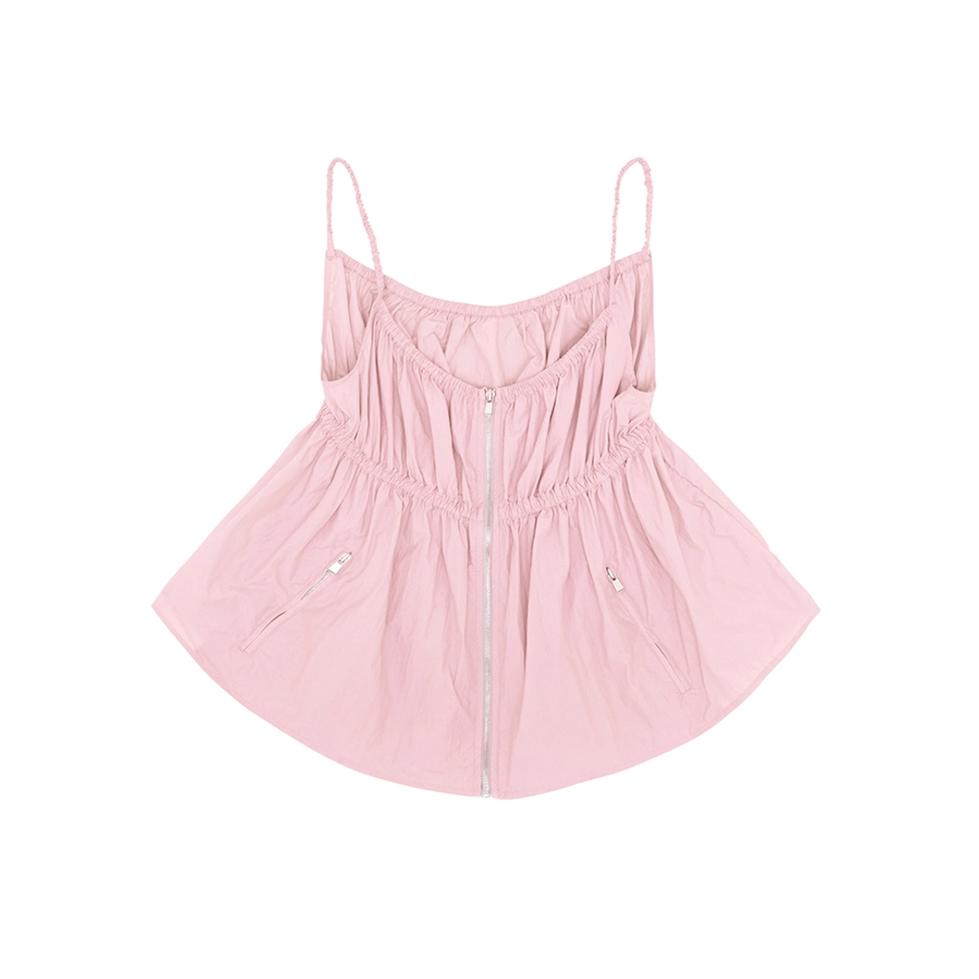 피브비 Zipper Detail Banding Cami Top (bubble pink) 상품 이미지 1