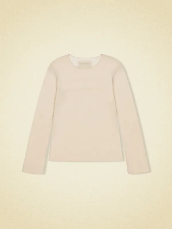 nook tee - peach ivory