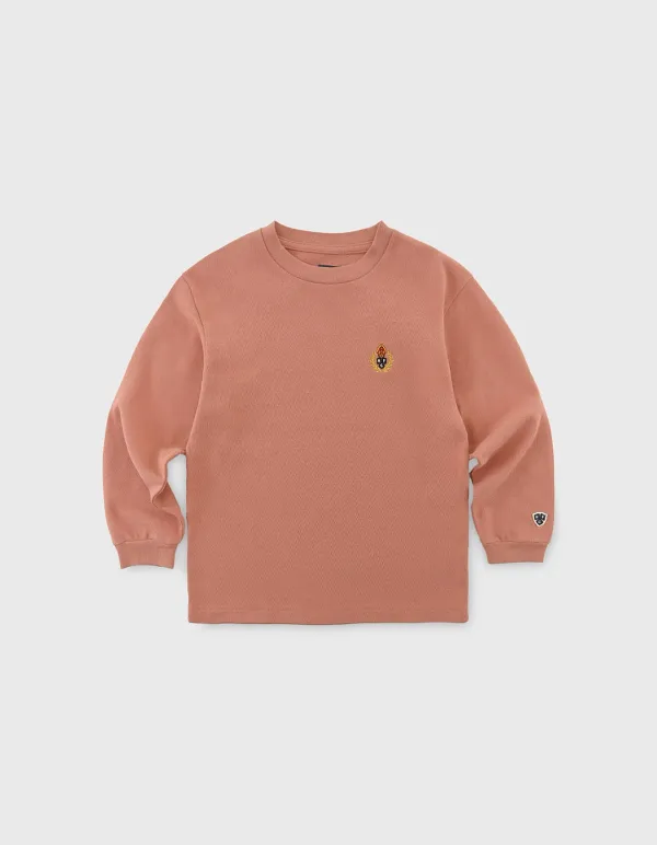 CHILDREN WASHED 14S LONG SLEEVE / Brick Red