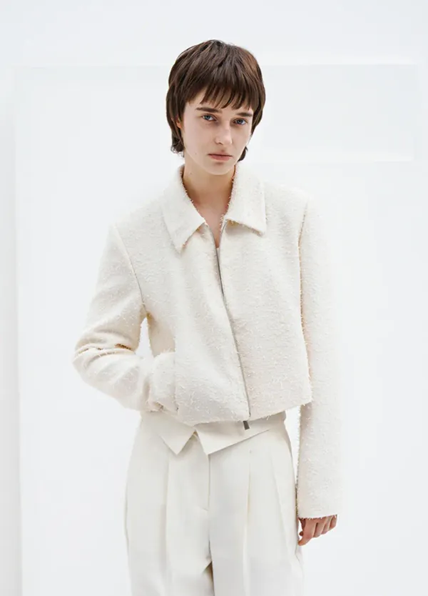 (JK-3004)GWEN BOUCLE CROP JACKET