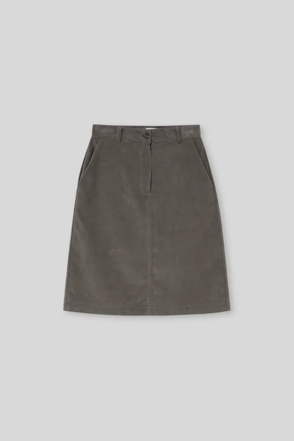 Sled corduroy skirt (bay leaf)