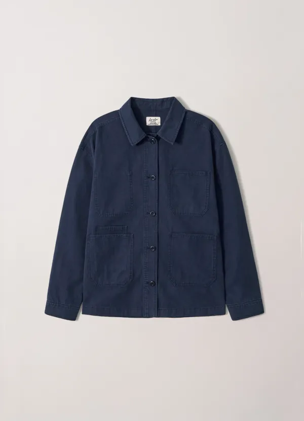 3rd / Washed French Work Jacket (Blue)