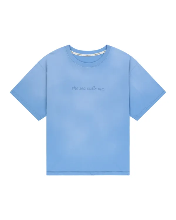 UNISEX The Sea Calls Me T-shirts [BLUE]