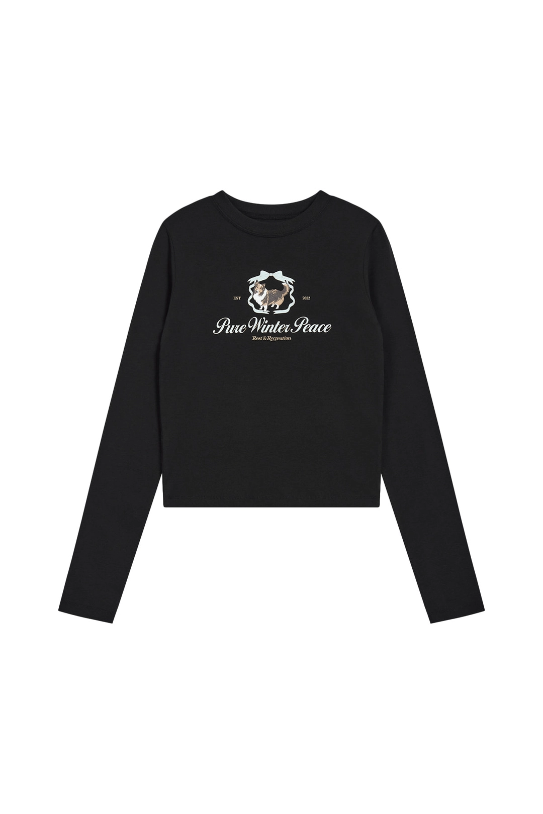 레스트앤레크레이션 RiRi LOGO LONG SLEEVE - BLACK 상품 이미지 1