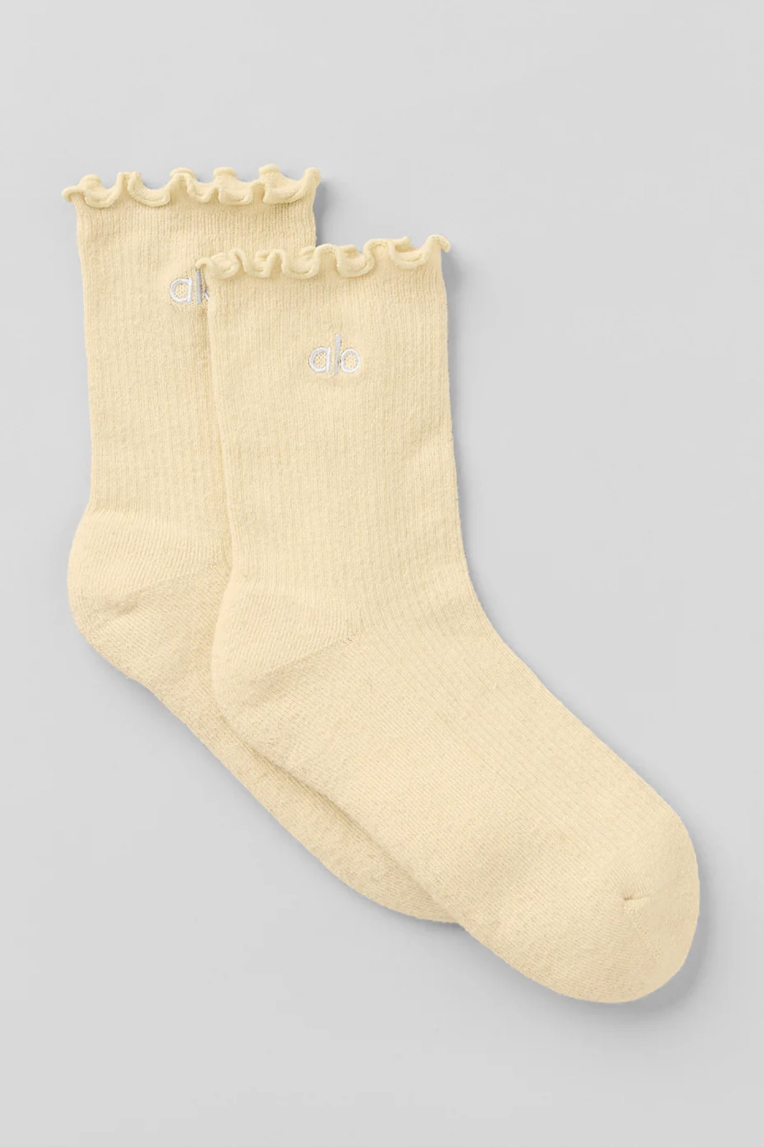 알로요가 Women's Lettuce Edge Sock - Candlelight Yellow 상품 이미지 1