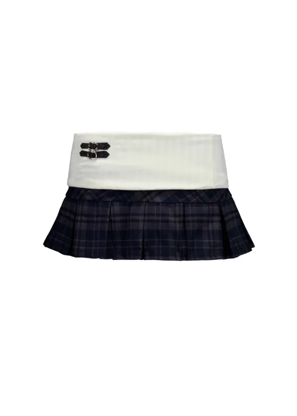 4US BANDING MINI SKIRT [CHECK]