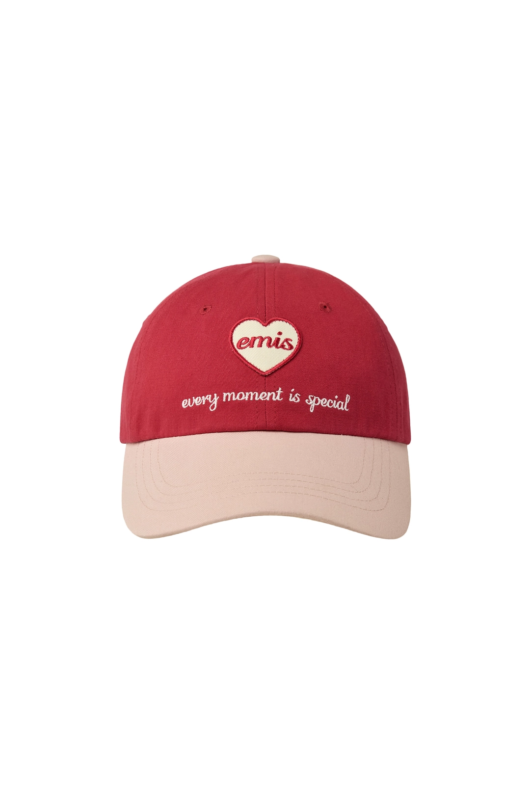 이미스 HEART WAPPEN TONE ON TONE BALL CAP-RED 상품 이미지 1