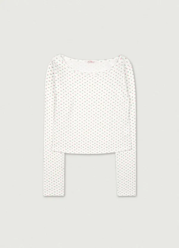2nd/ Floral Baby Tee [ivory]