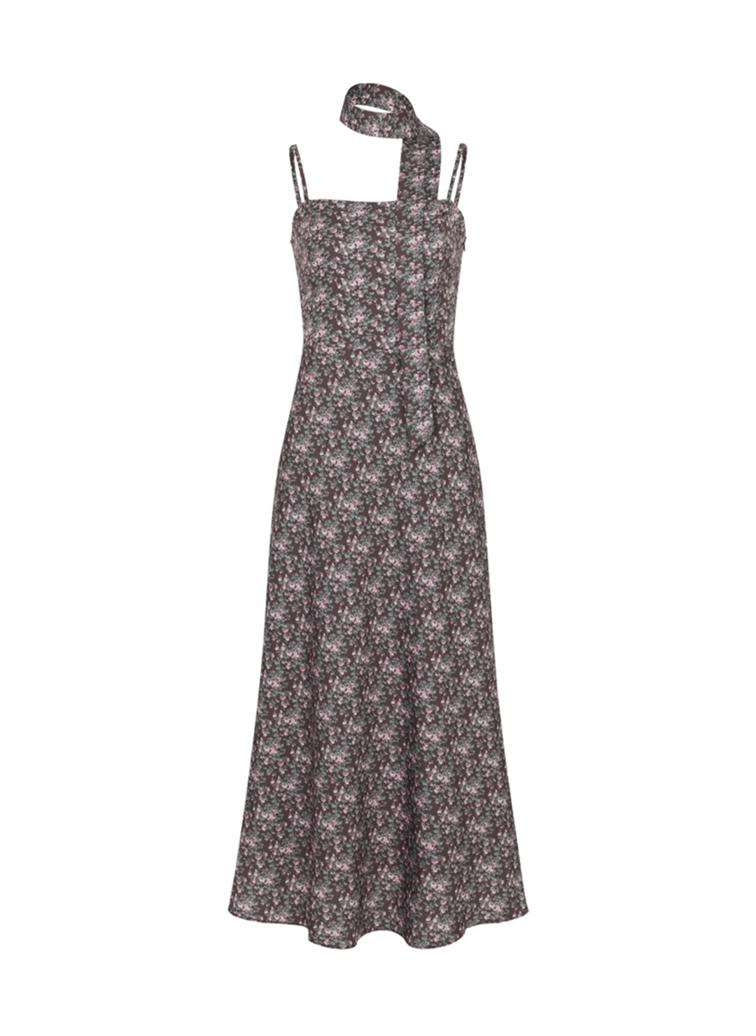 루루서울 Rose Latte Slim Dress (Scarf Set / Brown) 상품 이미지 3