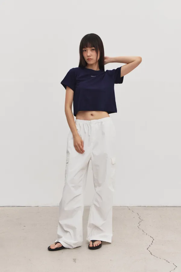 Loose crop t-shirt (navy)