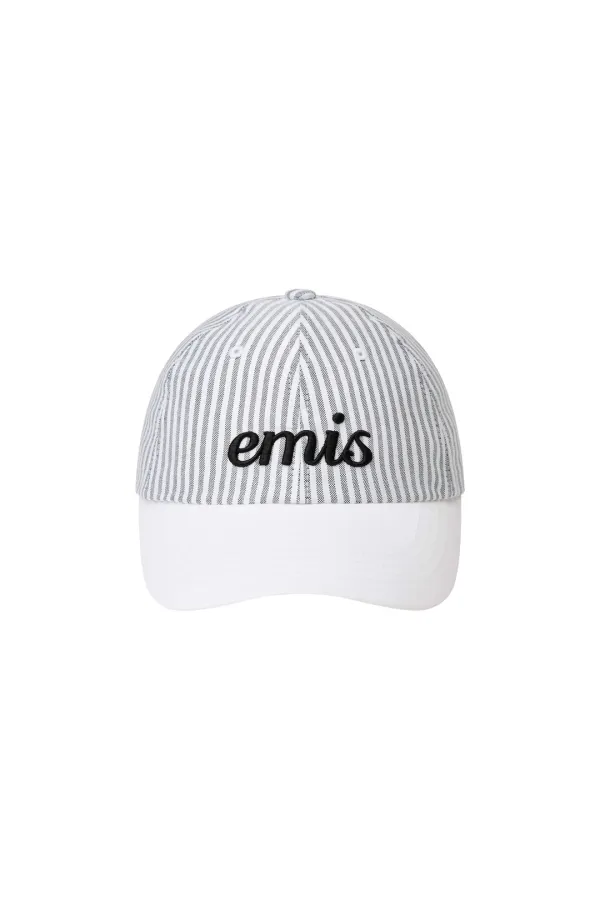 STRIPE BALL CAP-BLACK