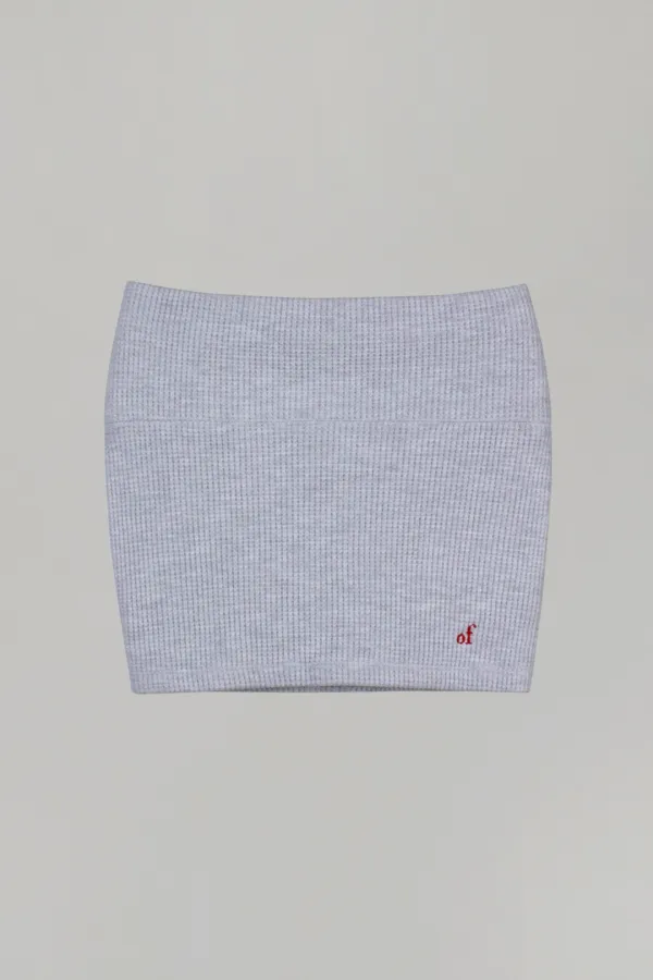 OF WAFFLE TUBE TOP_WHITE MELANGE